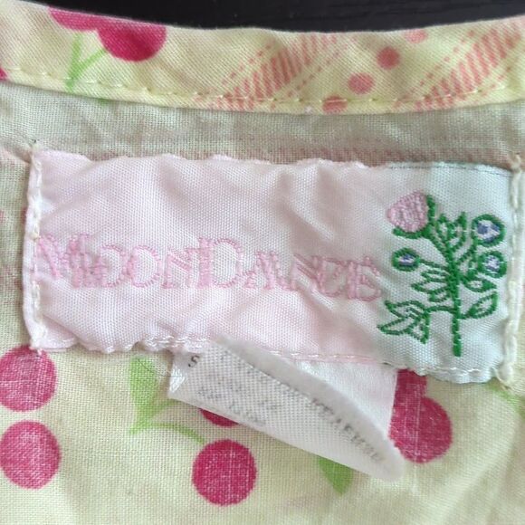 Vintage Moon Dance Sleeveless Cherry Top‎ Artist Smock Vest Pearl Snap Size 3X - Picture 8 of 8